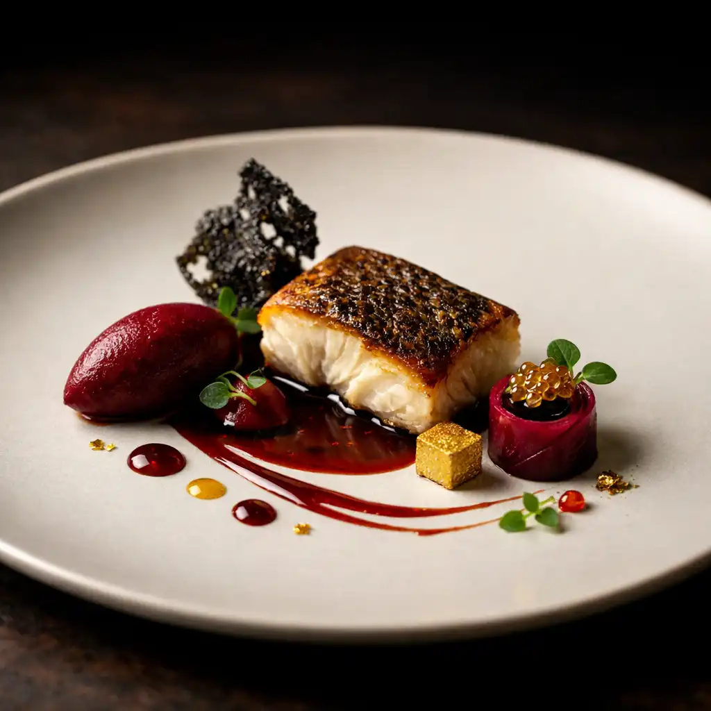 Gourmet dish fine dining